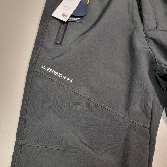 Moerdeng Men's Soft Shell Water Proof Outdoor Wear Pants Dark Grey Size M - Picture 6 of 8